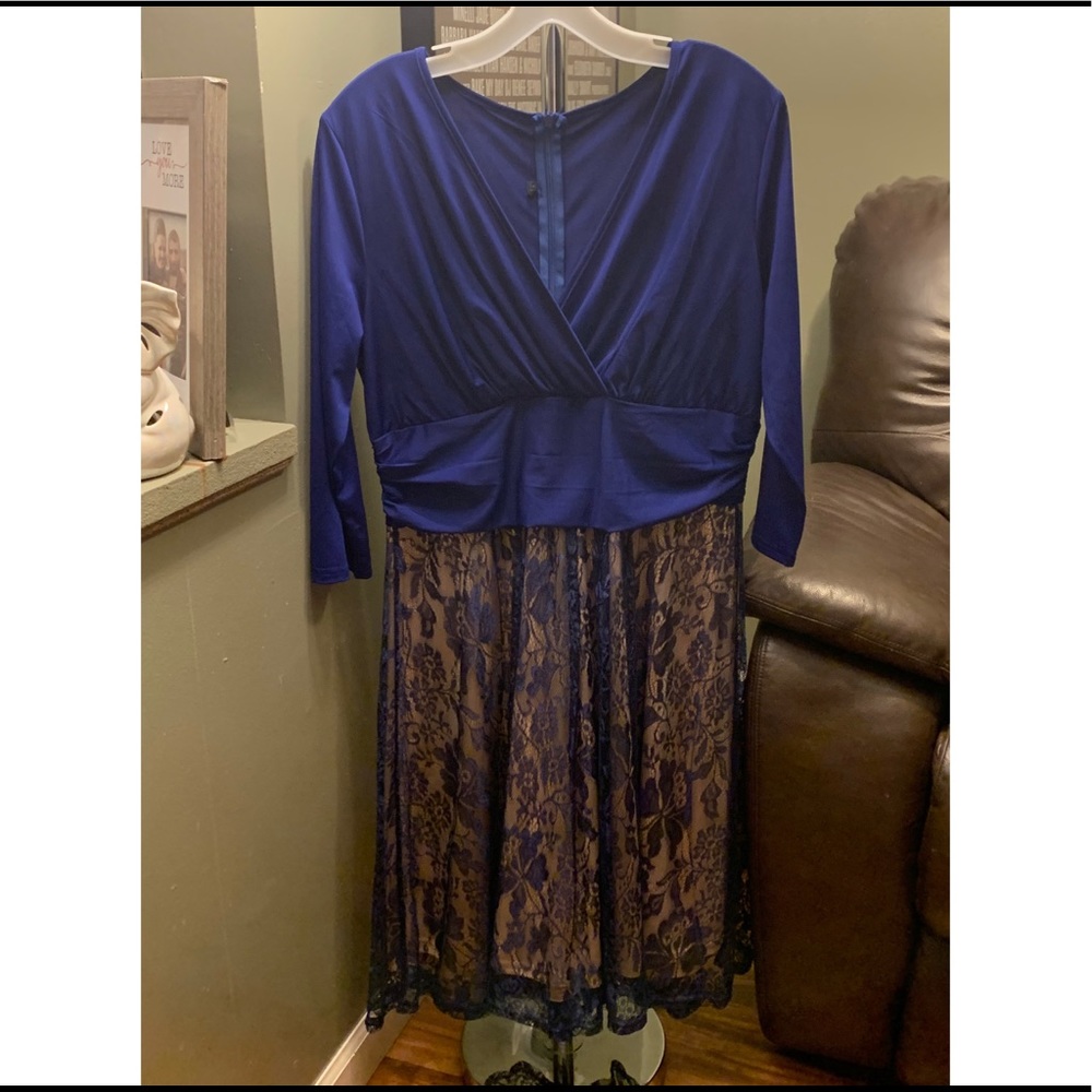 Royal Blue Lace Dress